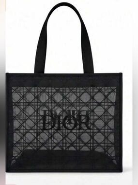 New Dior Black Mesh Tote Bag